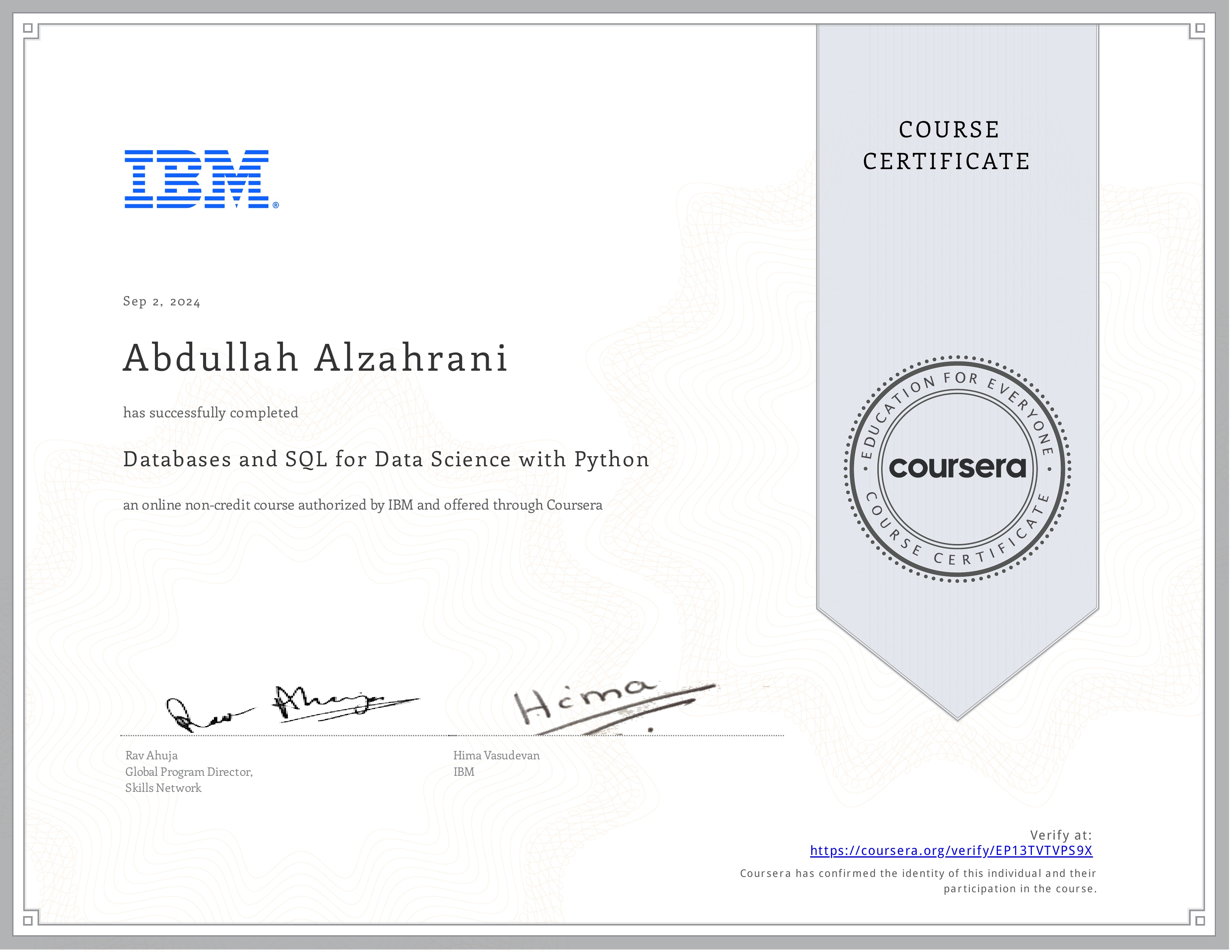 Coursera_IBM_DB_and_SQL
