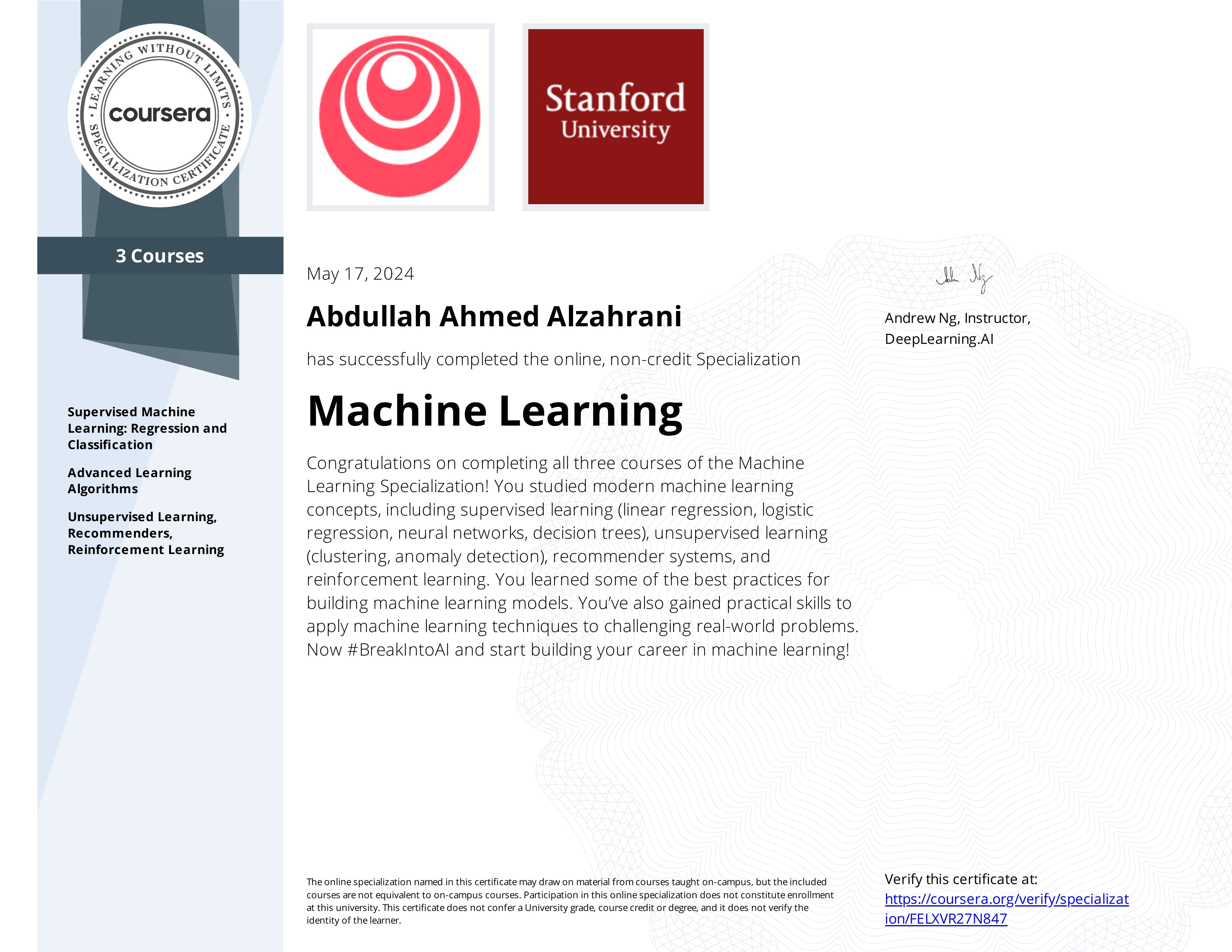 Coursera_ML_Specialization